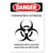 Signmission OSHA Notice Sign, Danger Corona Outbreak, 7in X 5in Decal, 7" W, 5" H, Danger Corona Outbreak OS-NS-D-57-25570 - alternate 1